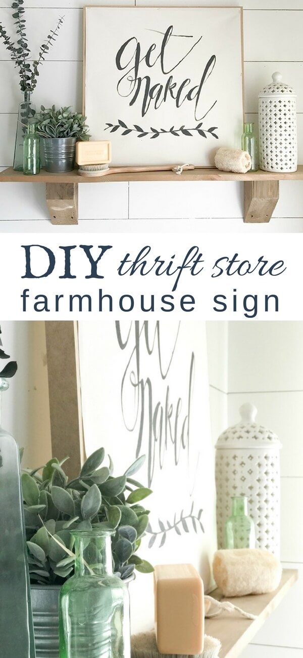 DIY Farmhouse Sign From A Thrift Store Canvas Print Twelve On Main