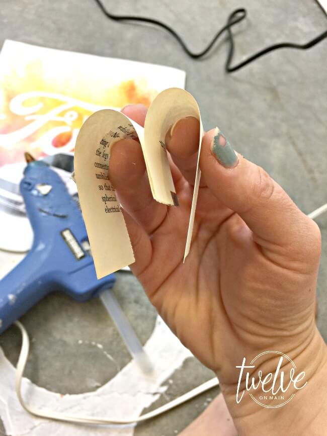 Make Heart Garland From Old Books