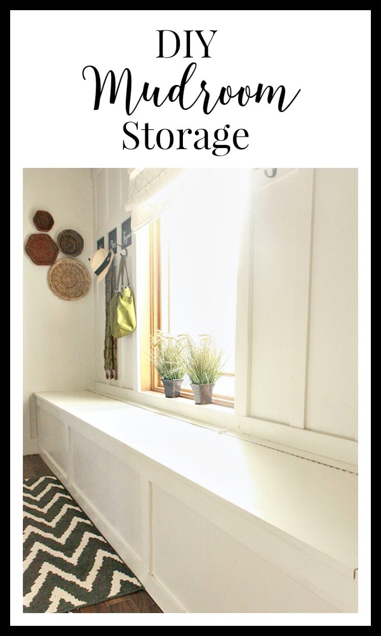 DIY mudroom storage. Its easier than you think and will keep your shoes and backpacks organized for years to come. | Twelveonmain.com DIY mudroom storage. Its easier than you think and will keep your shoes and backpacks organized for years to come. | Twelveonmain.com