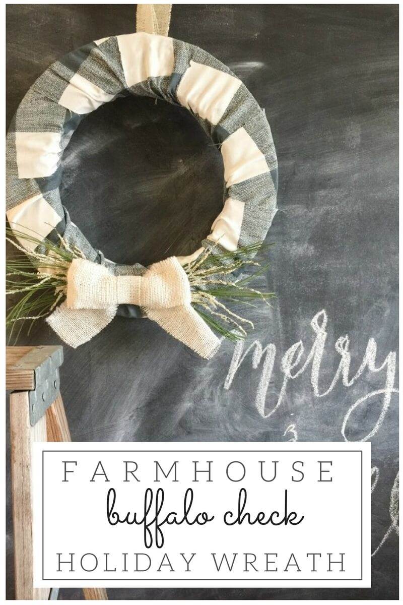 This farmhouse style buffalo check holiday wreath is the prefect addition to your decor this Christmas! This farmhouse style buffalo check holiday wreath is the prefect addition to your decor this Christmas!