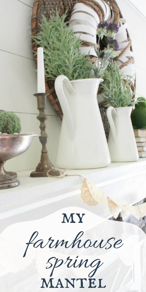 Its time to clean out the winter and decorate! Check out this farmhouse spring mantel! It is sure to inspire you to decorate your home for spring! Its time to clean out the winter and decorate! Check out this farmhouse spring mantel! It is sure to inspire you to decorate your home for spring!