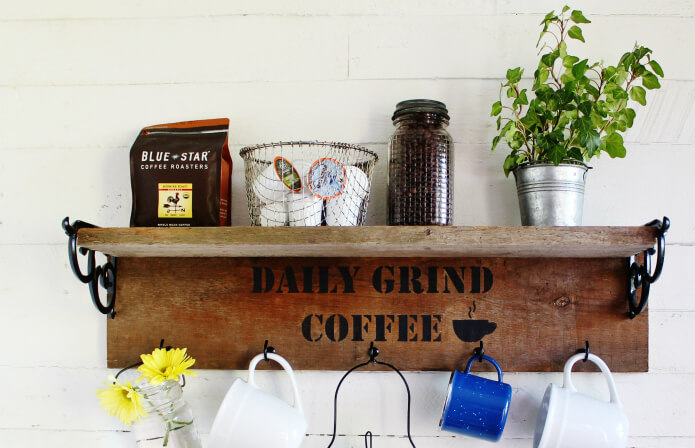 Super easy wood shelf! Try this easy wood project out today!