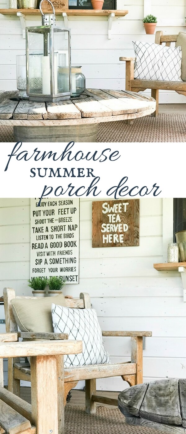 I love this farmhouse summer porch decor by Twelve On Main! Such simple and creative ways to create a lovely outdoor space. I love this farmhouse summer porch decor by Twelve On Main! Such simple and creative ways to create a lovely outdoor space.