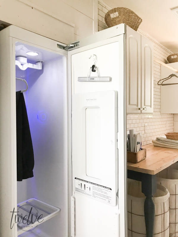 One of my most successful room remodels! Check out how my farmhouse laundry room is doing one year later!! An in depth discussion of what works and what doesn't.