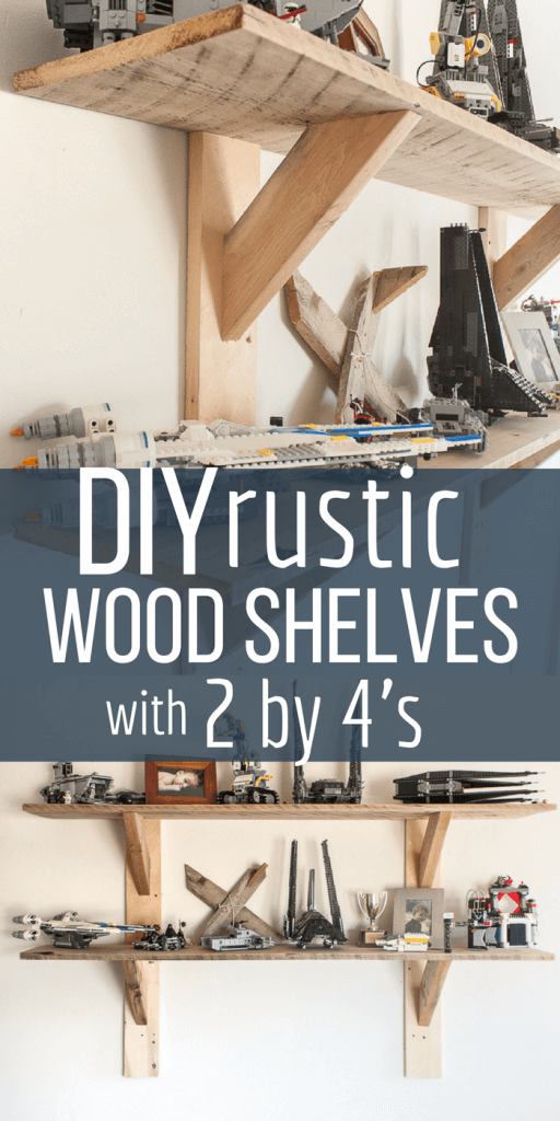 Make these stylish rustic shelves with 2 by 4's! They are so awesome! #TwelveOnMain #shelving