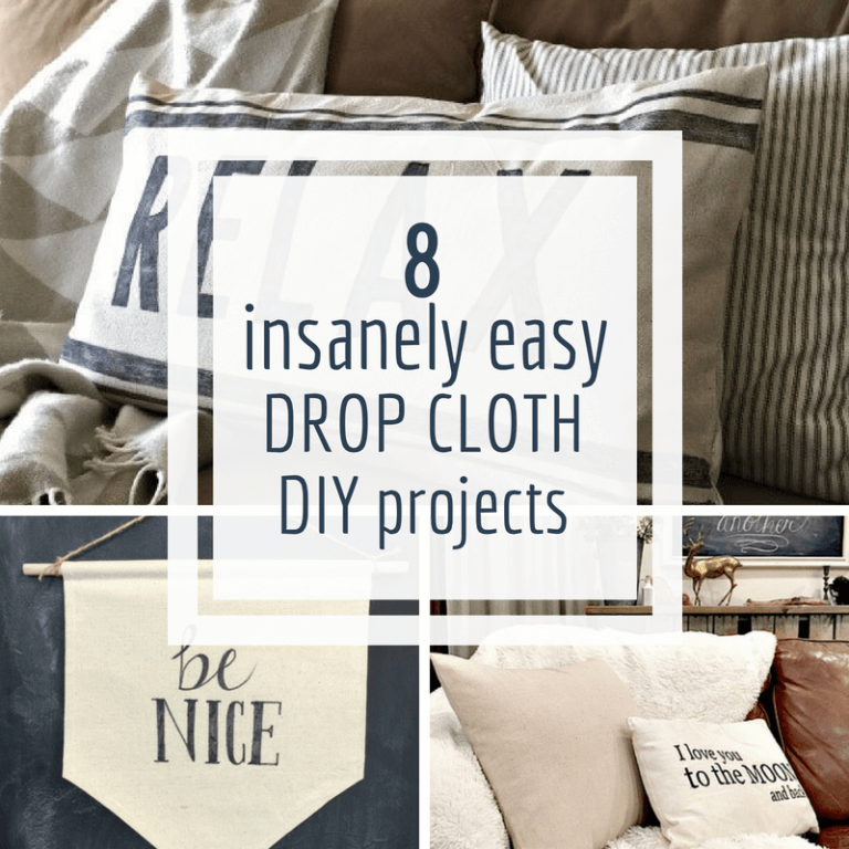 10 Insanely Easy Painters Canvas Drop Cloth Projects to do Right Now