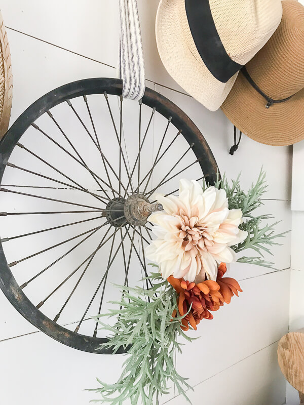 Make an Easy Bicycle Wheel Wreath in Only Minutes! - Twelve On Main