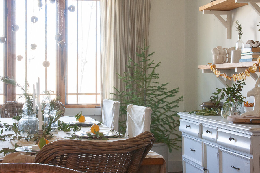 Scandi inspired Christmas tablescape