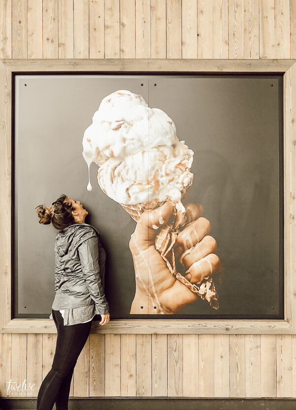 Taking pictures at The Tillamook Cheese Factory in Tillamook, Oregon. Such a fun stop on our trip down the Oregon Coast!