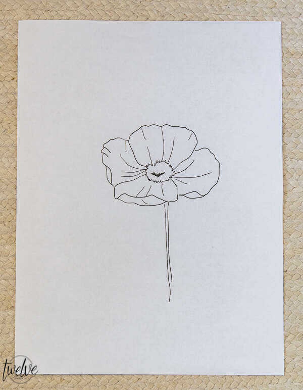 6 free flower sketch printables twelve on main