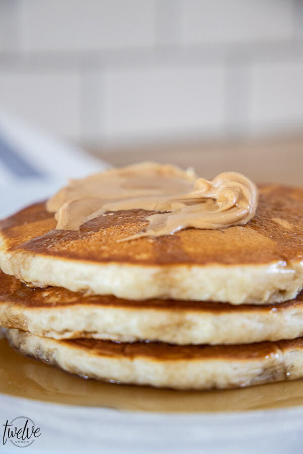 Amazing fluffy and light sourdough pancakes! Get the recipe now! Learn to make a sourdough starter and start making these now. You will never want <span style='background-color:none;'>regular pancakes</span><span style='background-color:none;'> </span>again, and they are so easy!