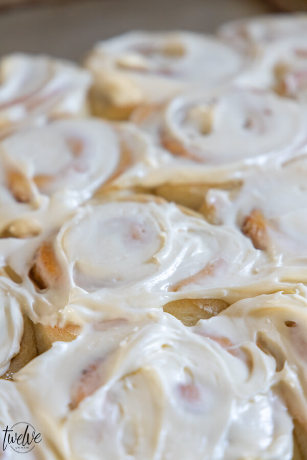 Oh my gosh these sourdough cinnamon rolls are amazing! They are light and fluffy and take less time to make than traditional sourdough breads. They are ooey, gooey, soft and fluffy. Pretty much the perfect treat. Topped with cream cheese frosting, these are amazing~