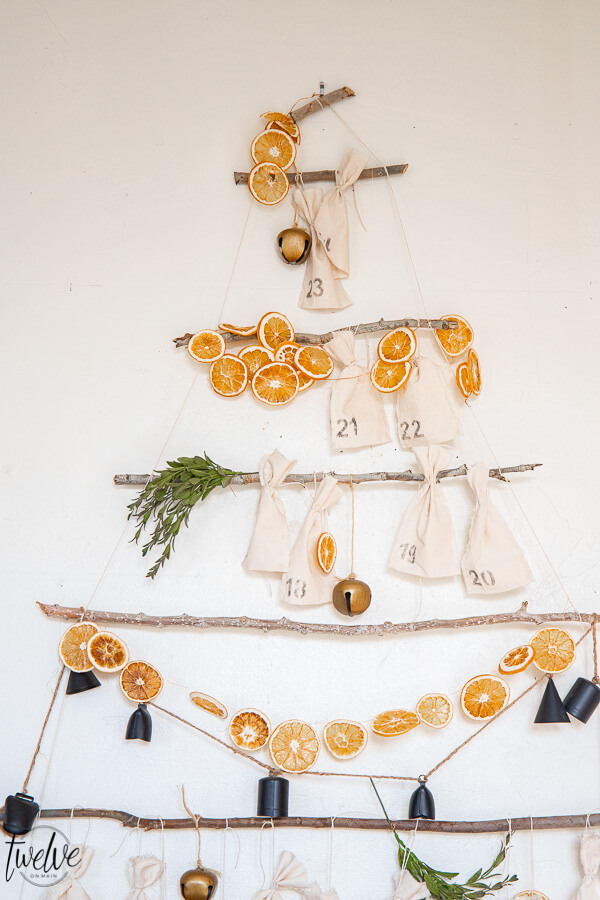 Simple Scandinavian Wall Christmas Tree DIY - Twelve On Main