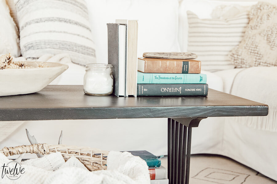 Gorgeous newly painted black coffee table using my Wagner paint sprayer. Let me show you how to use a paint sprayer to paint furniture easily.