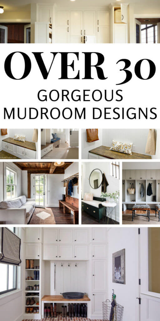 Over 30 gorgeous and functional mudroom bench ideas, including entire mudroom spaces with storage, style and so many ideas.