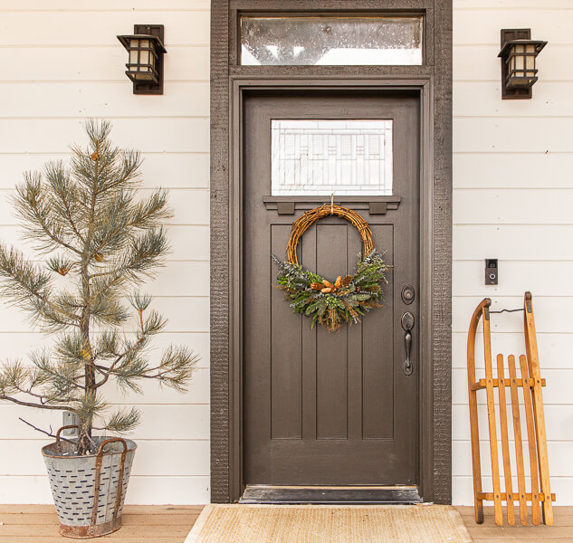 A Gorgeous Winter Door Wreath Tutorial - Twelve On Main