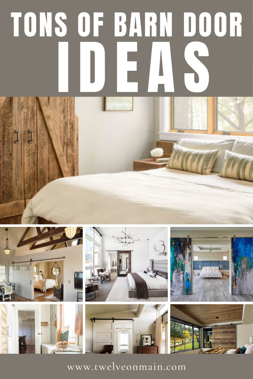 Gorgeous barn door ideas for the bedroom! Whether you are wanting modern, traditional, or rustic, I have tons of great ideas here!