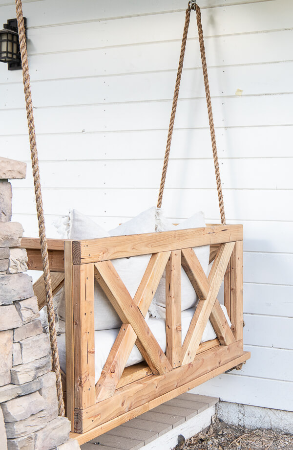 DIY Porch Swing Using a Crib Mattress Twelve On Main