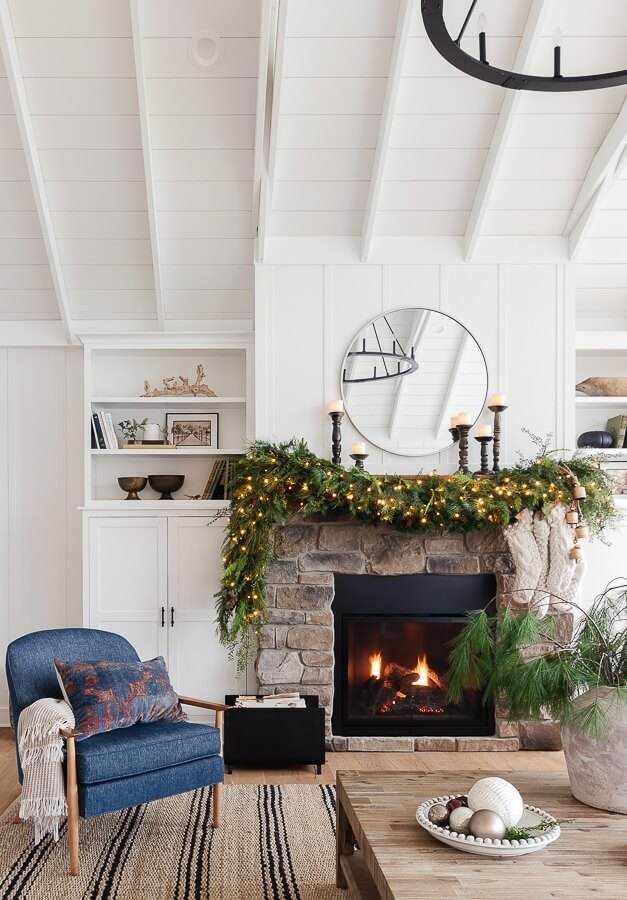 Over 100 fireplace Christmas decor ideas perfect for your home. I am sharing Christmas mantel decor in all its styles too!