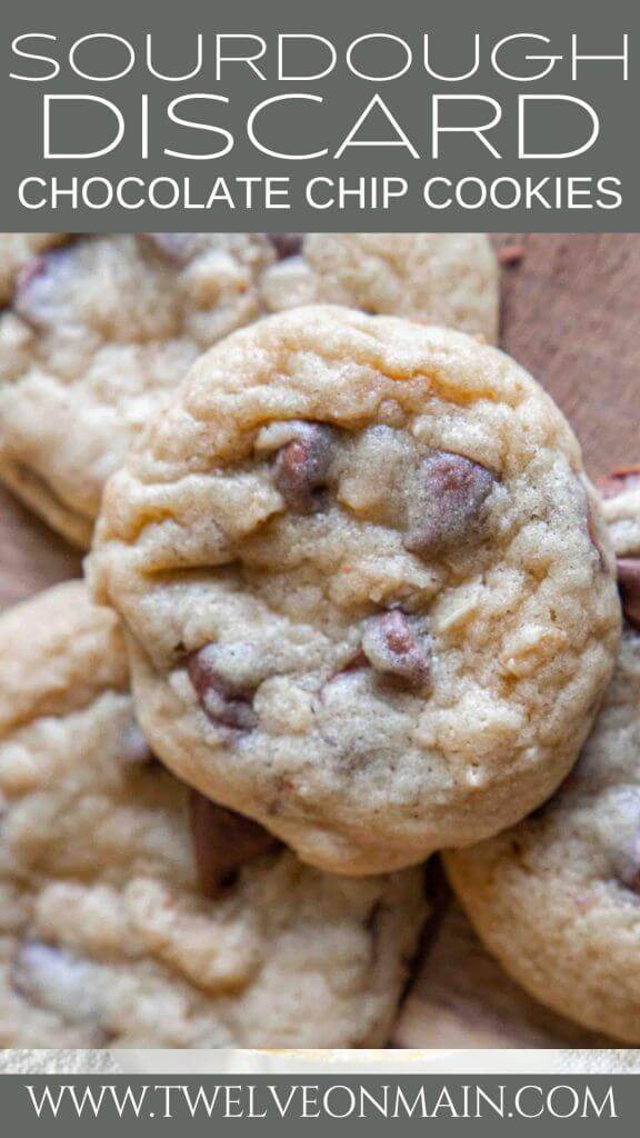 How to make amazing soft and gooey sourdough chocolate chip cookies using your sourdough discard. These cookies are amazing!
