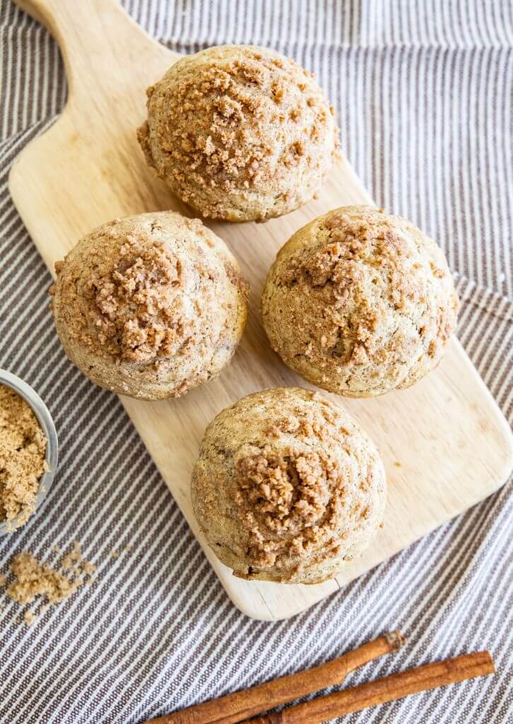 How to make easy sourdough discard cinnamon streusel muffins using your sourdough discard. These are so easy to make and taste amazing! With the combination of tangy sourdough discard and sweet and spicy cinnamon streusel this is the perfect breakfast treat and a great snack! It is also a great way to use up that sourdough discard.