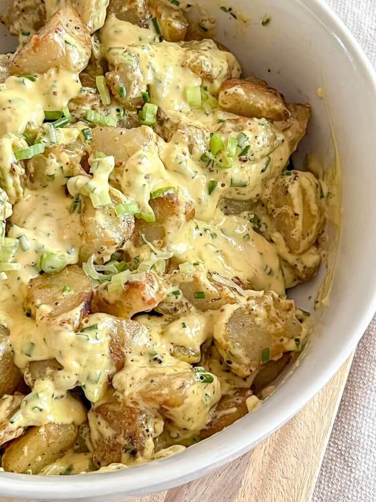 This warm potato salad recipe is the perfect side for any barbecue, pot luck or get together! Its simple and so flavorful!
