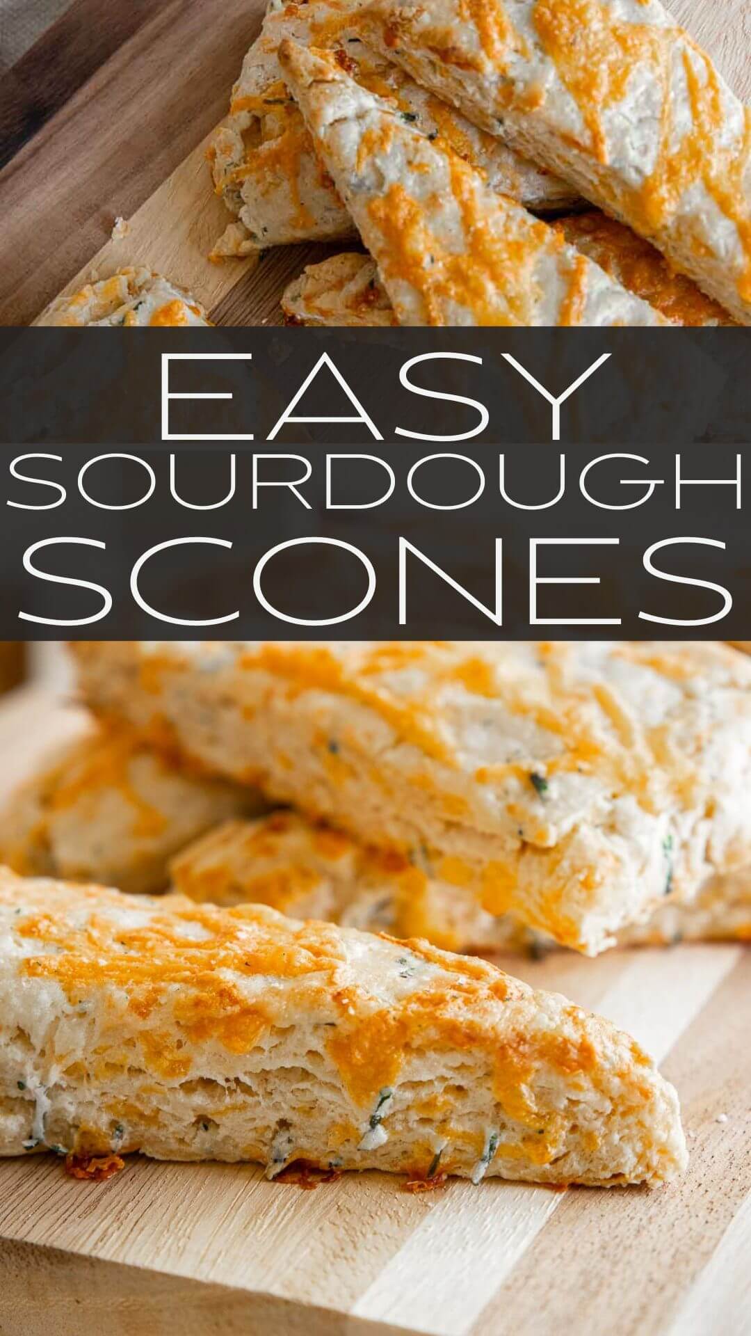 Make these amazing sourdough scones with cheddar cheese and chives. These sourdough discard scones are so easy to make!