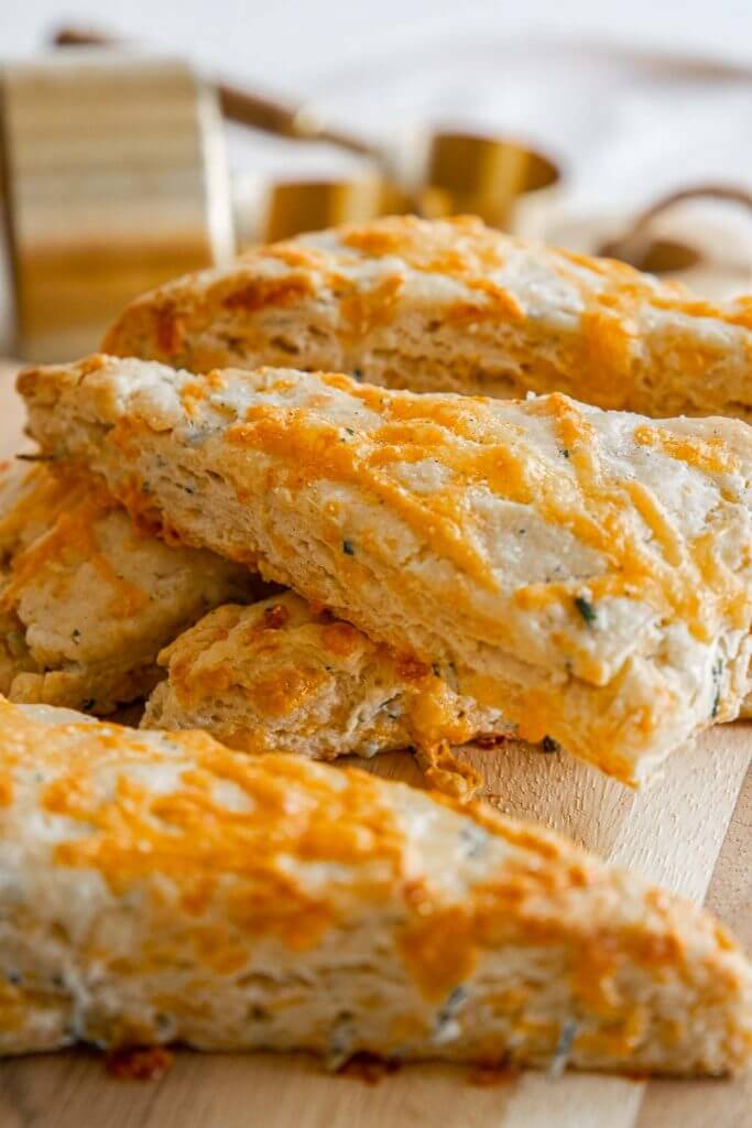 Make these amazing sourdough scones with cheddar cheese and chives. These sourdough discard scones are so easy to make!