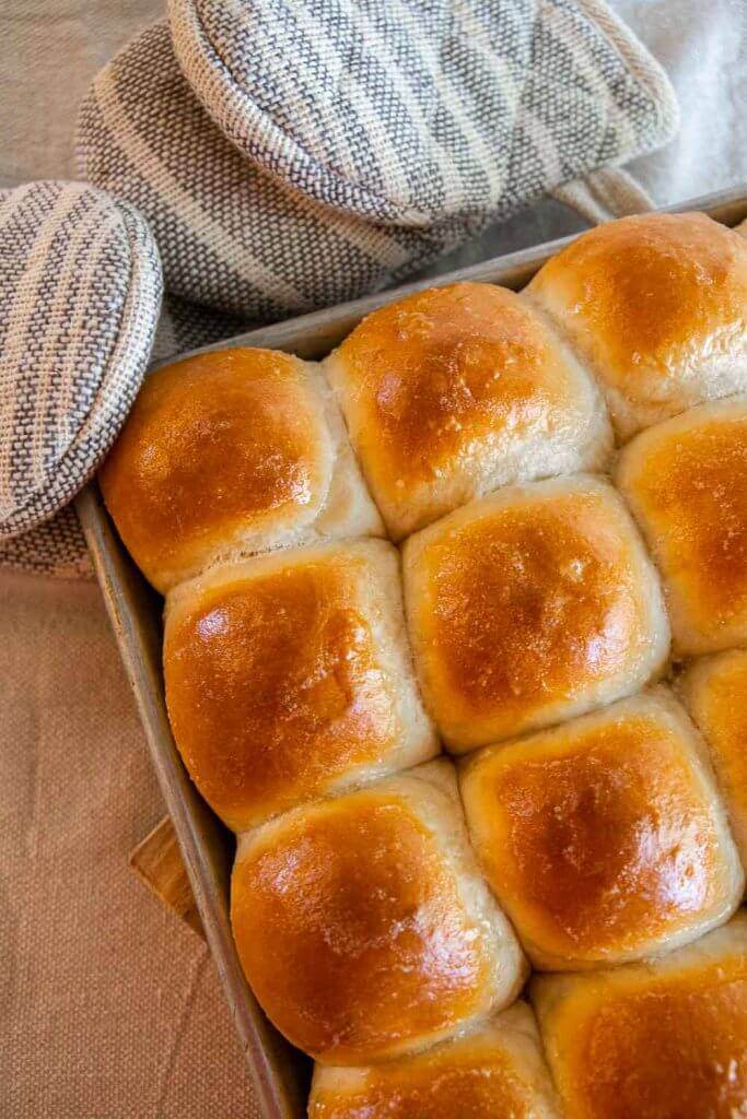 Make these easy soft sourdough dinner rolls on no time. They are soft and fluffy and only take 1-2 hours to make!