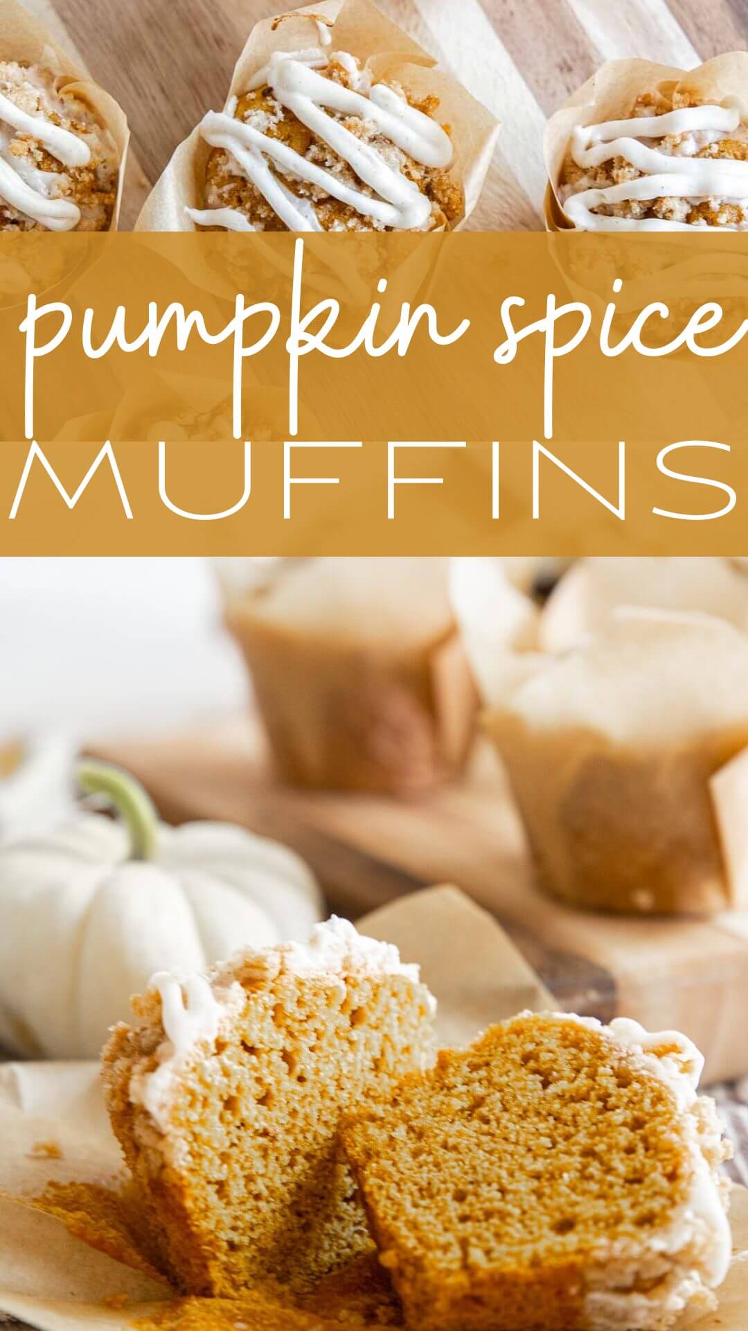 Make these easy pumpkin muffins with a streusel topping and icing drizzle and look like a pro! These are the perfect fall treat or breakfast!