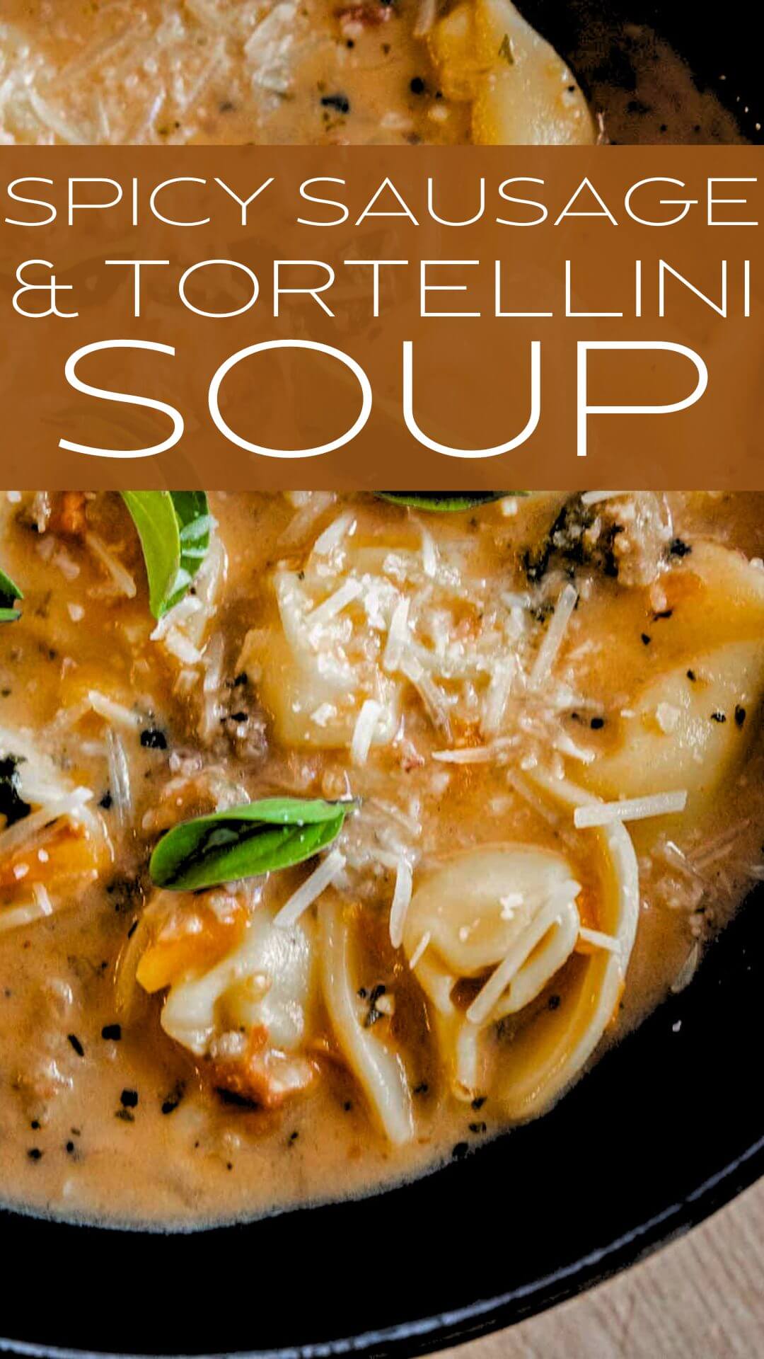 Make this amazing one pot creamy spicy sausage and tortellini soup in 30 minutes. It is easy to make and so very flavorful.