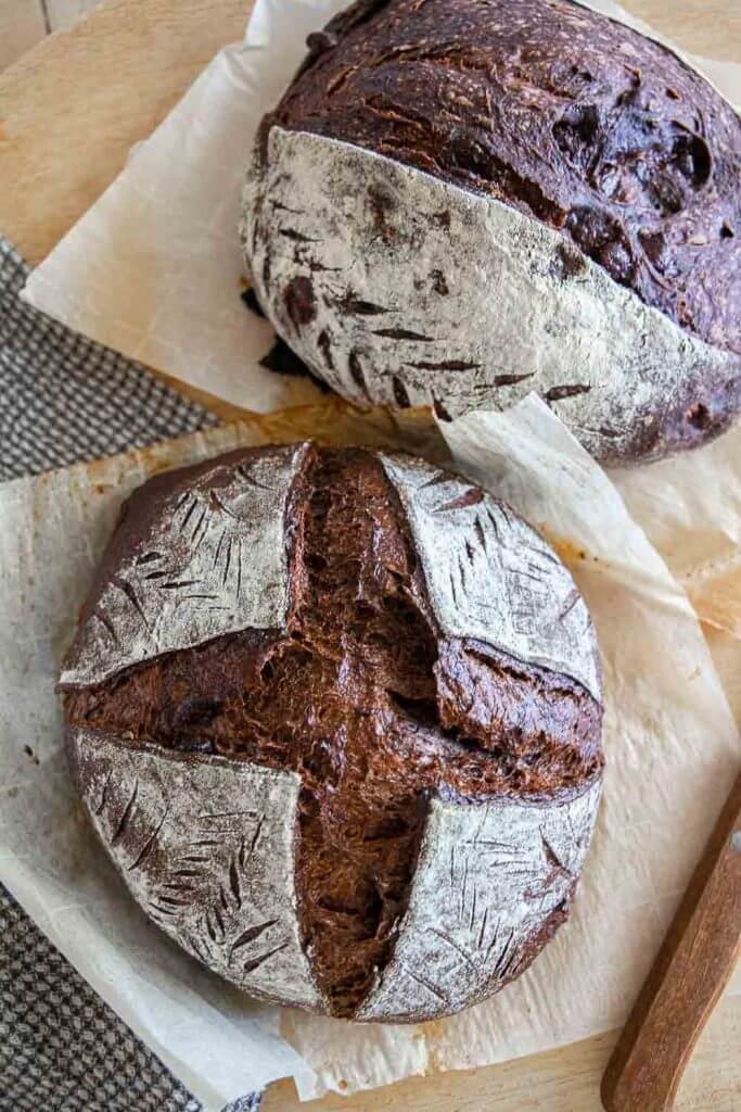 Make this amazing sourdough chocolate bread with step by step instructions. It tastes amazing and the perfect chocolate treat.
