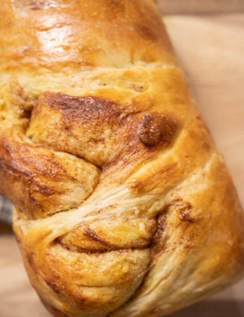 Make this  amazing cinnamon and sugar sourdough brioche bread for an amazing treat! It makes amazing french toast or eaten just as is!