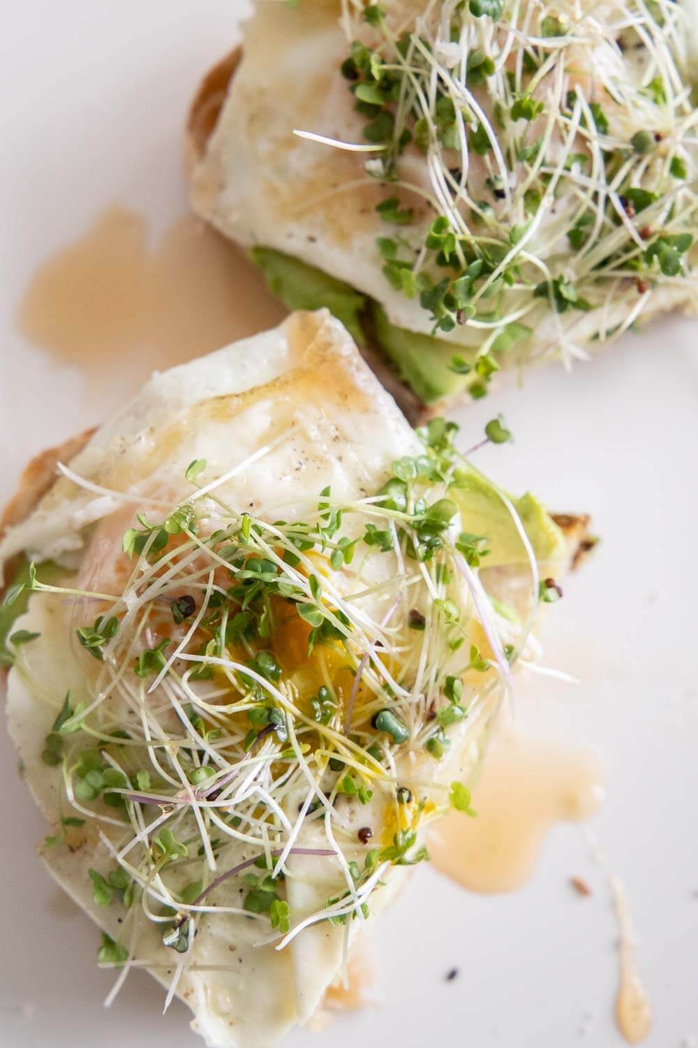 Easy Sourdough Breakfast Sandwich with Micro Greens