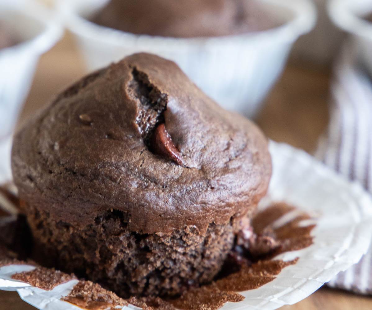 Sourdough Discard Chocolate Muffins