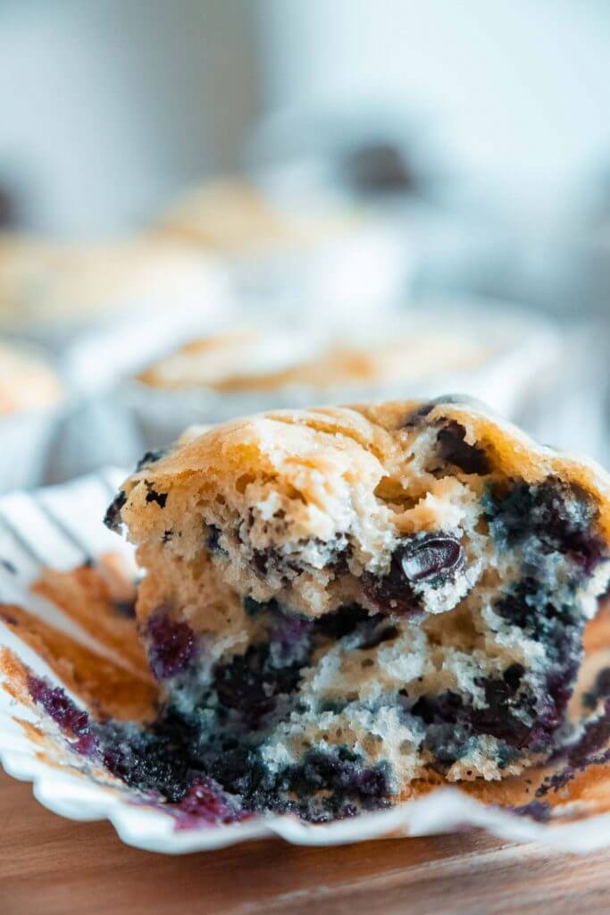 Make these amazing blueberry sourdough discard muffins with that extra sourdough discard! These are soft, flavorful and the perfect treat.