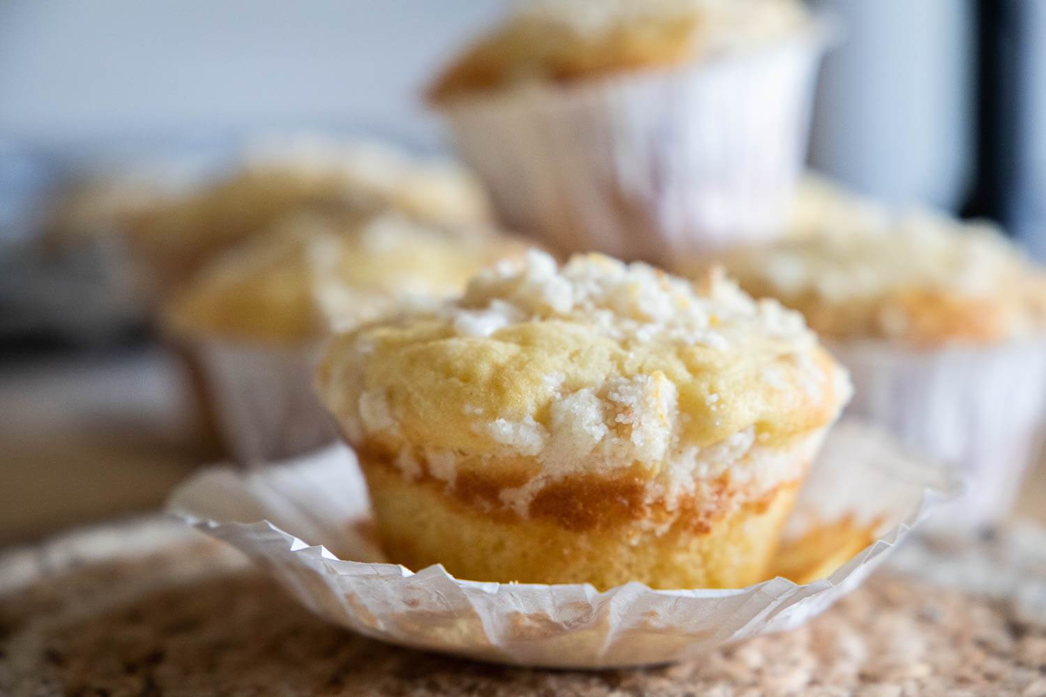 Amazing Lemon Cheesecake Muffins with Lemon Streusel Topping