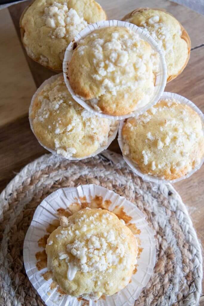 These are the most amazing lemon cheesecake muffins. The lemon flavor is perfectly balanced with the cheesecake filling. Perfect for spring or summer. This would be a great brunch recipe or to enjoy as a snack!