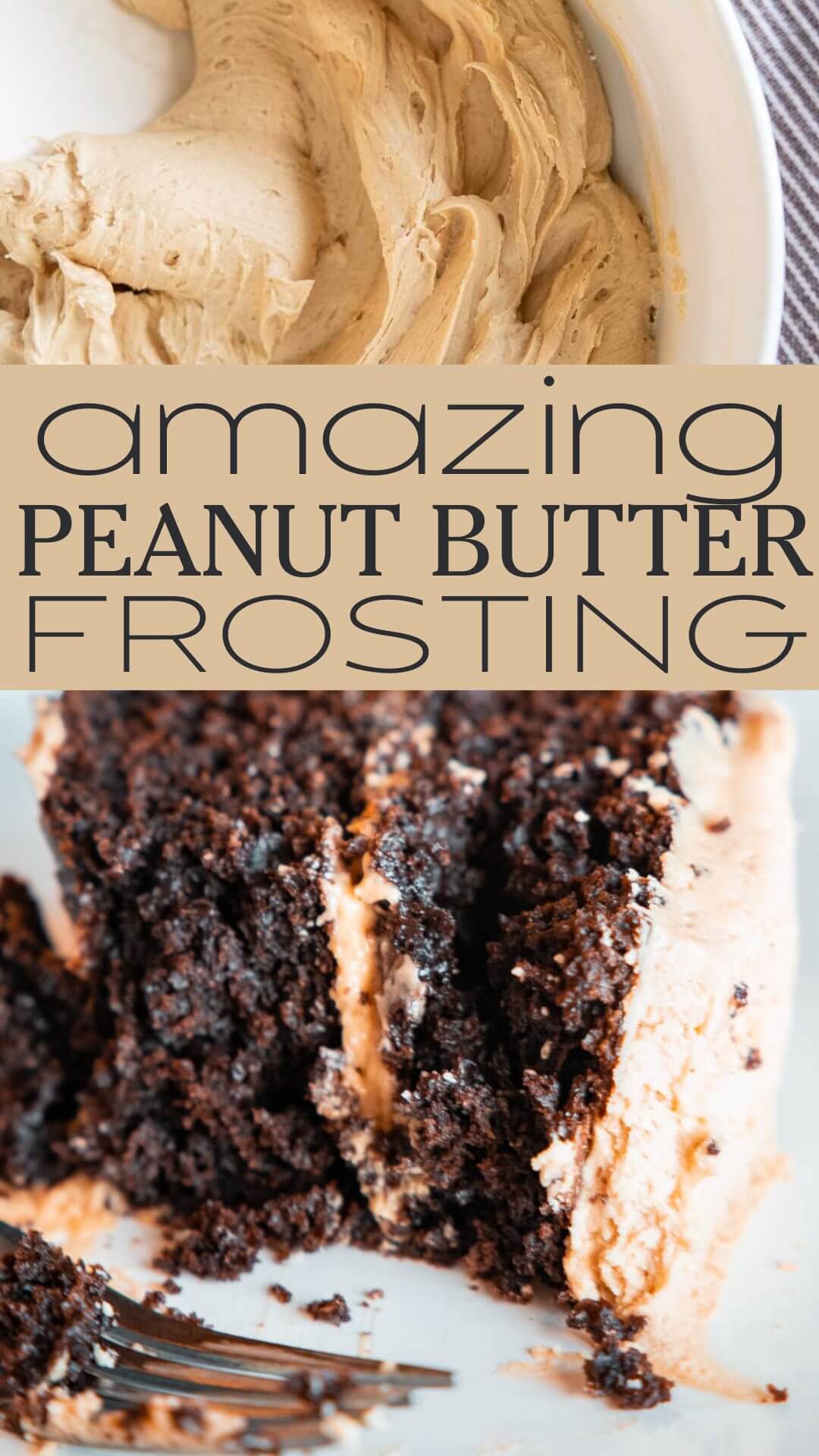 This peanut butter frosting is super easy to make and tastes amazing! Skip the store bought and make this fluffy peanut butter frosting.