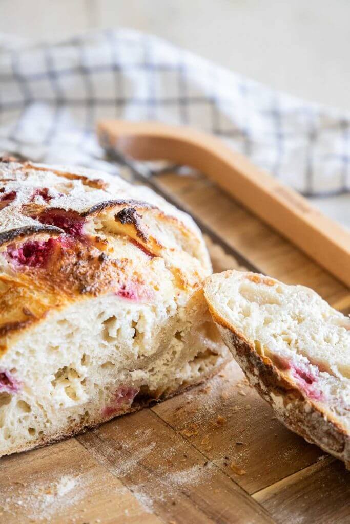 Make this amazing raspberry cheesecake sourdough bread using my sourdough bread recipe and the cheesecake filling and raspberries are perfectly balanced in this bread. It is a sweet sourdough bread treat elevating simple bread to something even better!