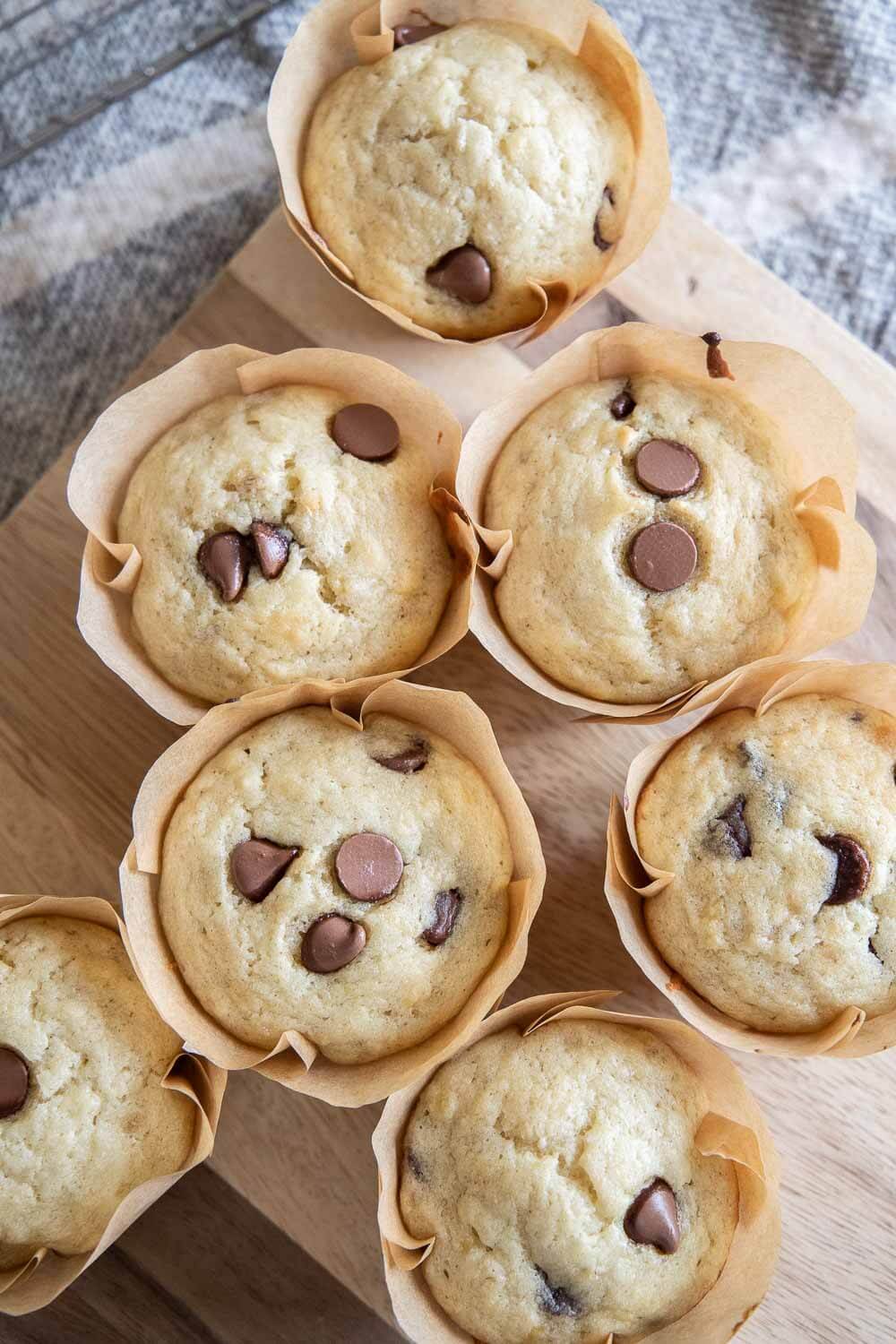 Easy Sourdough Banana Muffins