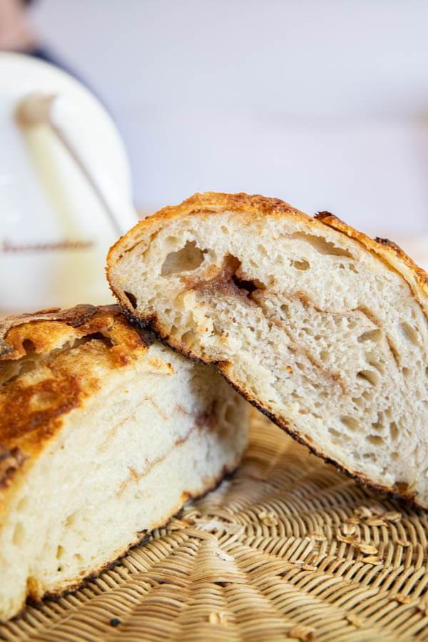 This amazing cinnamon honey butter sourdough bread is the perfect treat! With sweet buttery ribbons of flavor throughout the bread it is the perfect balance.
