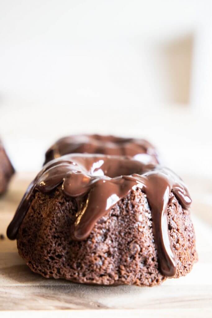 These easy sourdough double chocolate mini bundt cakes are the perfect treat to make using your sourdough discard!
