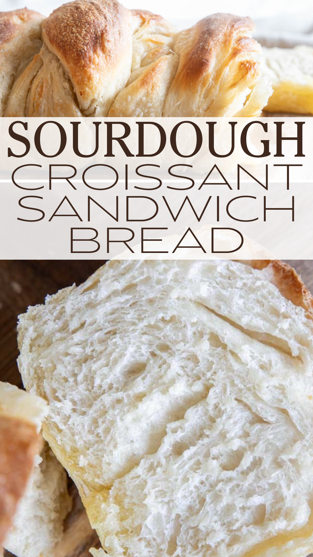 Make this amazingly soft and fluffy sourdough croissant sandwich bread. It is true sourdough sandwich bread. There is no commercial yeast in this bread. It is amazing and the flavor is perfection. The addition of butter during the stretch and folds gives this bread a flaky crust and a traditional croissant flavor.
