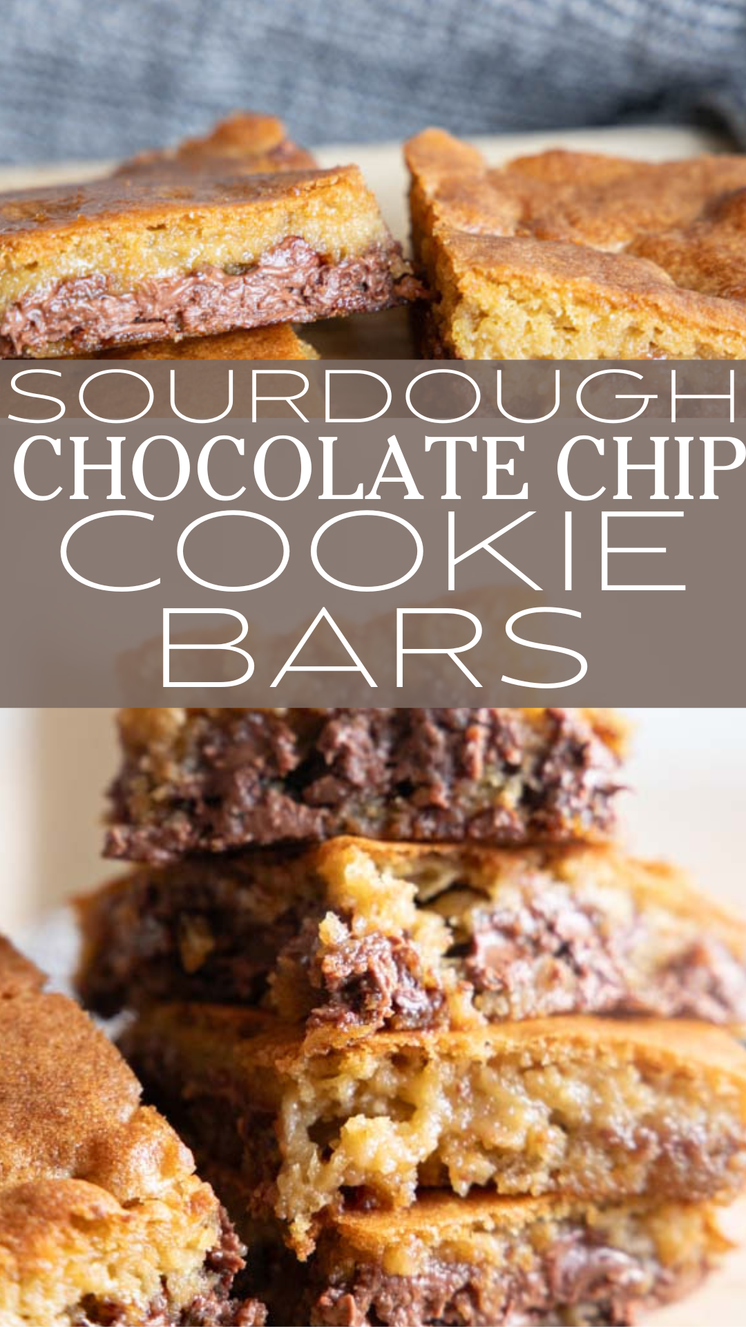 Make these amazing sourdough chocolate chip cookie bars and bring the best treat to your next party! These are super easy to make, no mixer needed. They are decadent, ooey and gooey. Bake them in your cast iron skillet for an even better crispy crust. These are such a popular treat at our house!